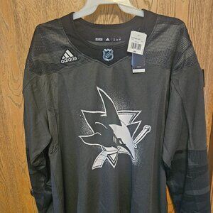 Mens San Jose Sharks adidas Camo Military Appreciation Authentic Practice Jersey